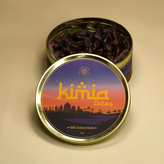 Open view of kimia dates packaging