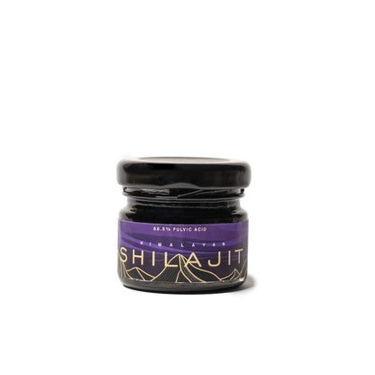 Front view of shilajit jar